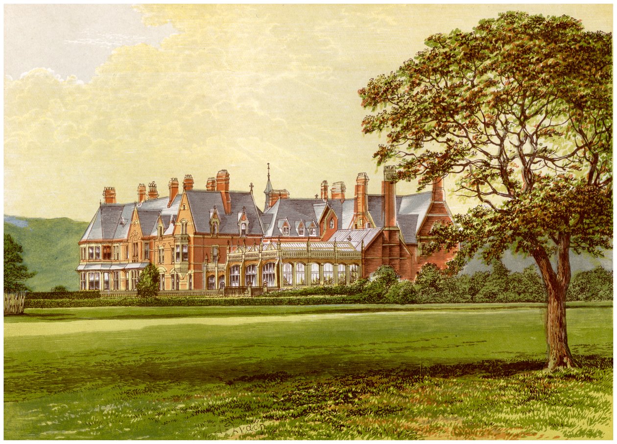 Hutton Hall, Yorkshire, Home of the Pease Family, c. 1880 by Unbekannt
