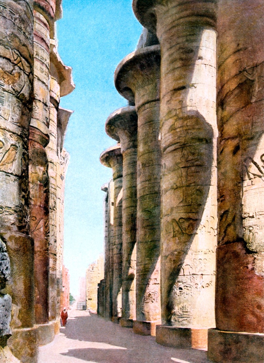 Hypostyle Hall, Temple Karnak, Luxor, Egypt, 20th Century by Unbekannt