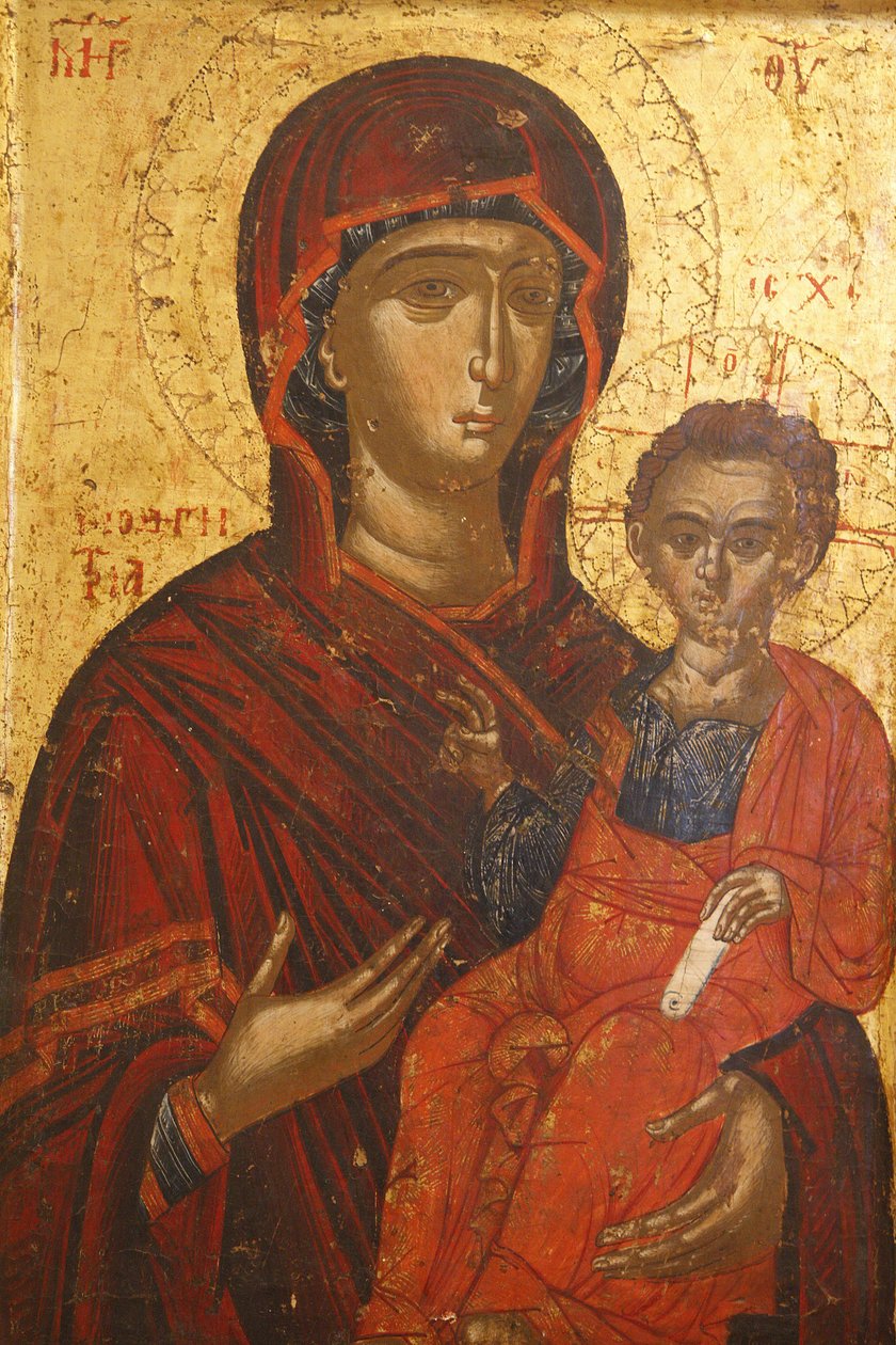 Icon: St. Mary Hodigitria (16th Century), Berat, Albania by Unbekannt