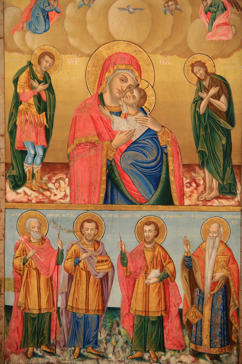 Icon in Saint Dimitrios Orthodox Church, Thessaloniki, Greece by Unbekannt