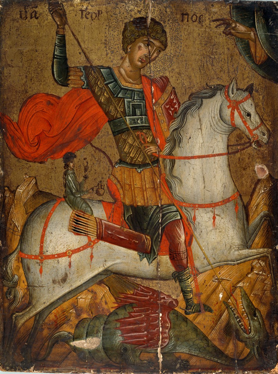 Icon of St George Slaying the Dragon by Unbekannt