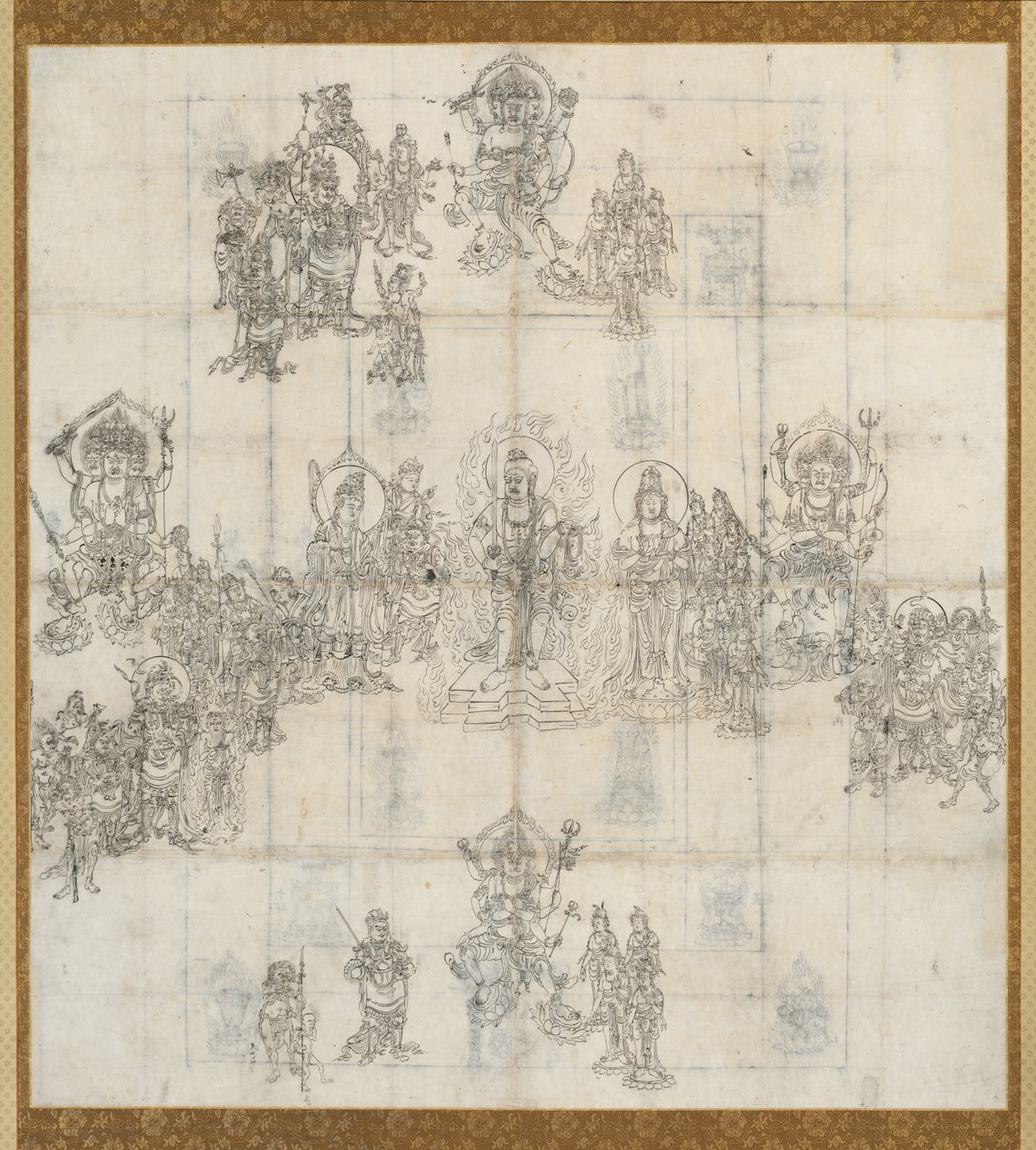 Iconographical Sketch Zuzo for the Benevolent Kings Sutra Mandala by Unbekannt