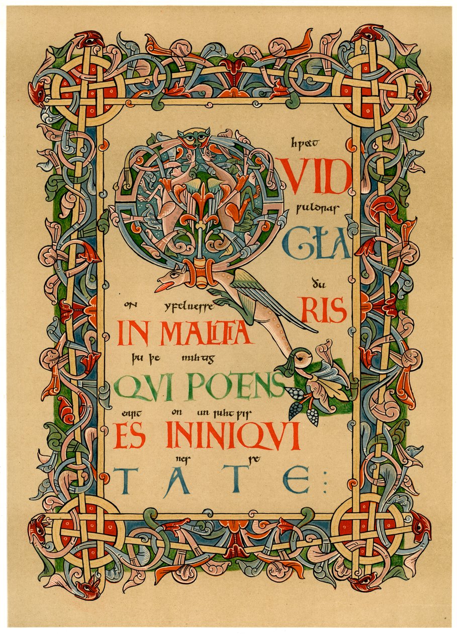 Illuminated Initial Q, c. 1073 by Unbekannt