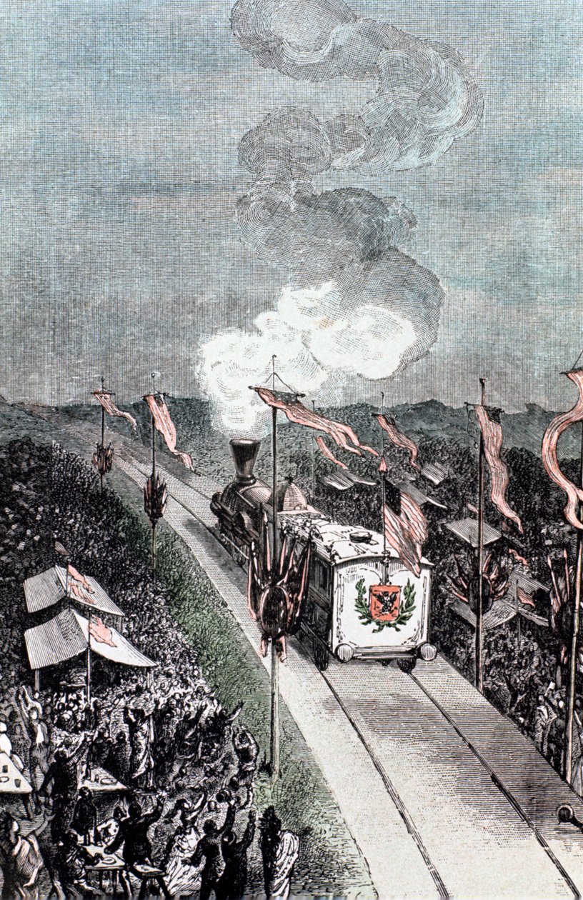 Illustration from De la Terre a la Lune by Jules Verne by Unbekannt
