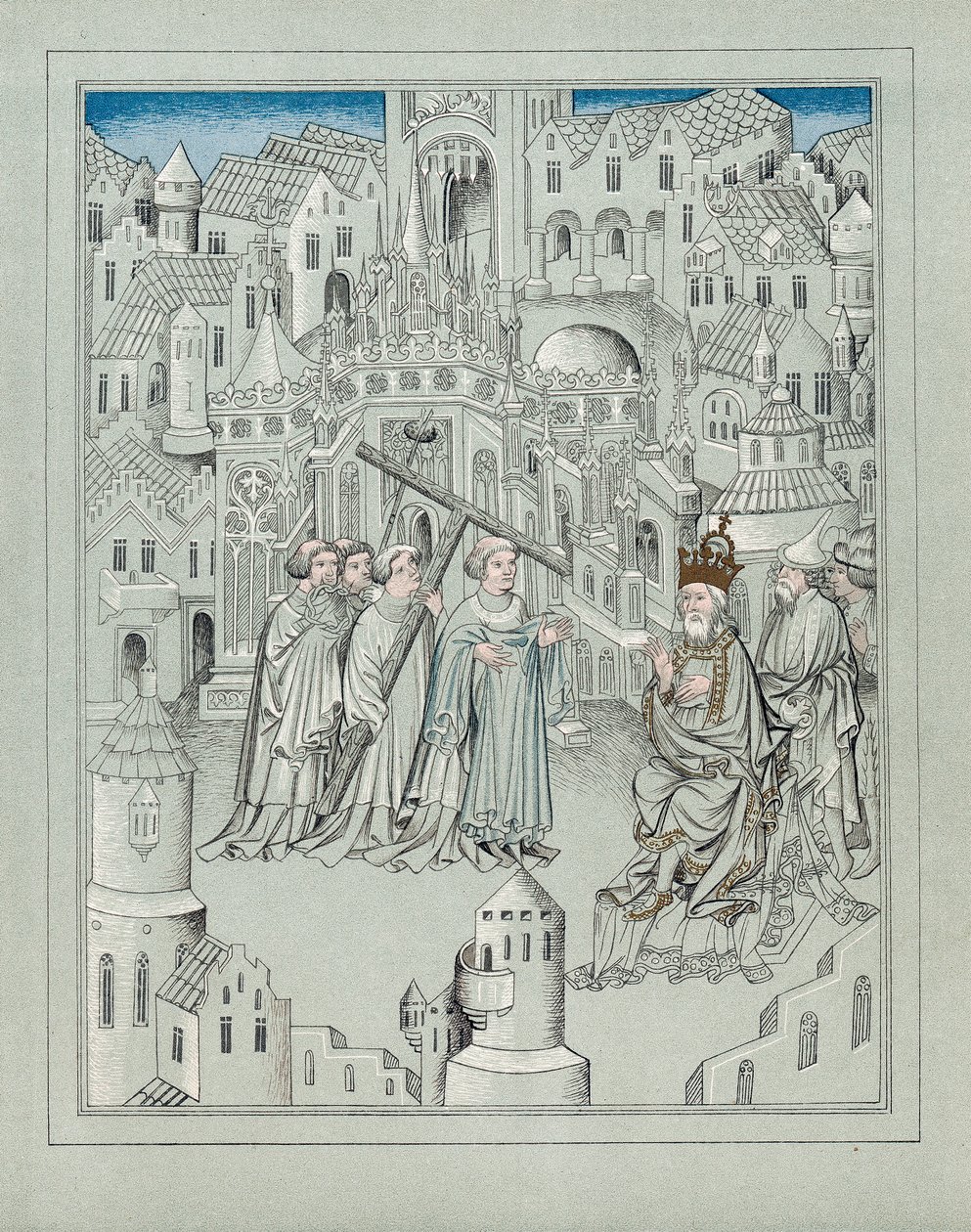 Illustration from the travels of the legendary English knight Sir John Mandeville by Unbekannt