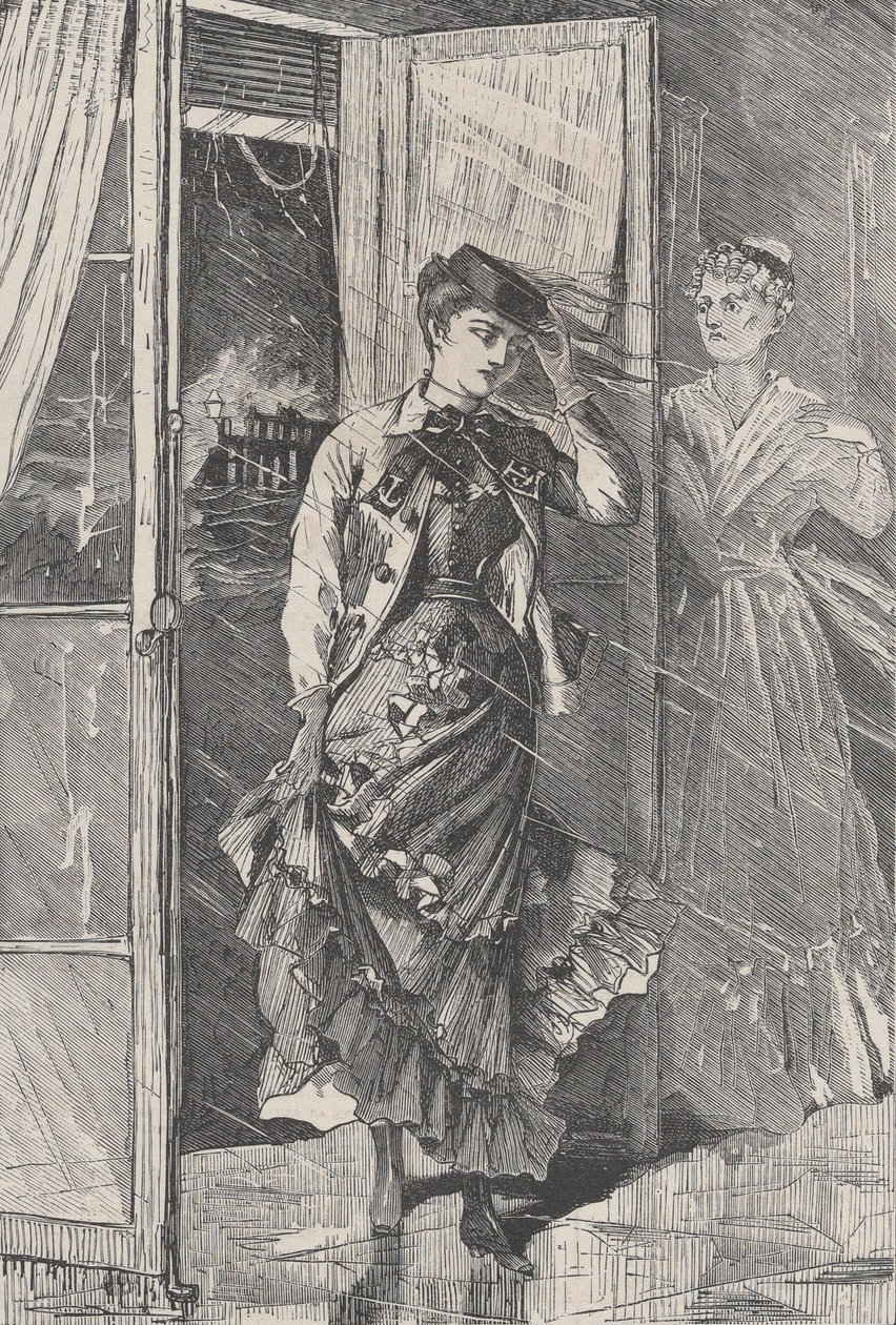 In Came a Storm of Wind, Rain and Spray - and Portia, The Galaxy, An Illustrated, December 1869 by Unbekannt