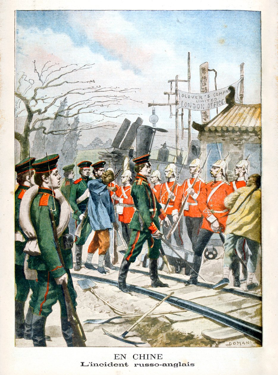 In China, Incident between Russians and English by Unbekannt