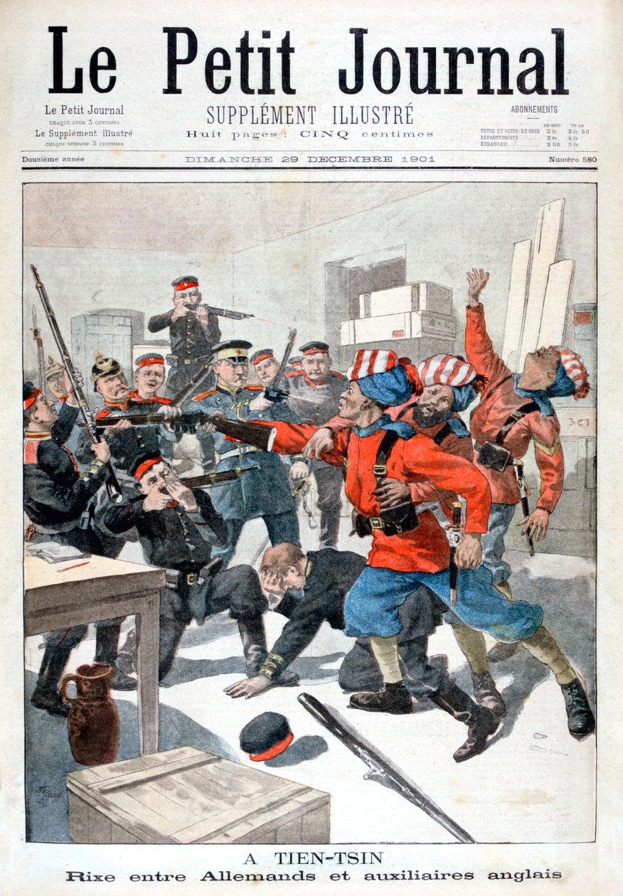 Incident between German troops and British auxiliaries, Tientsin, China, 1901 by Unbekannt
