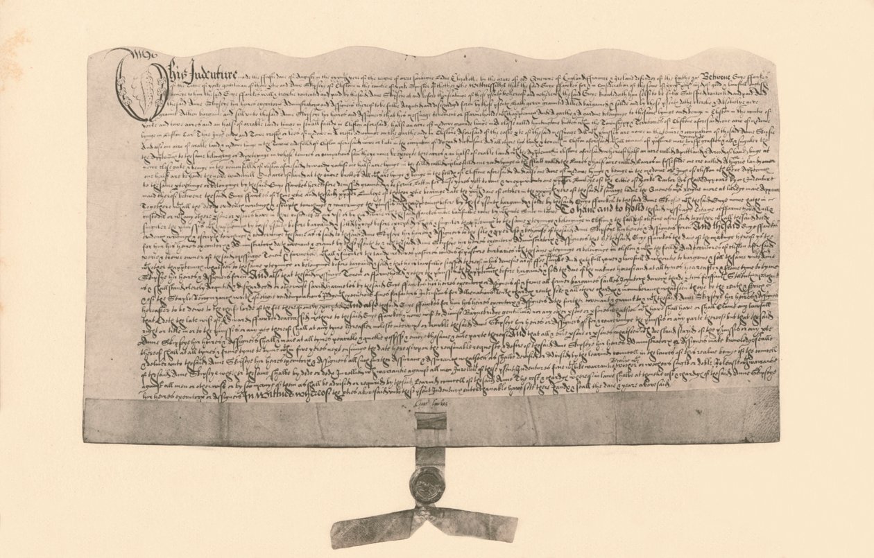 Indenture for the Sale of Land, Signed by Guy Fawkes by Unbekannt