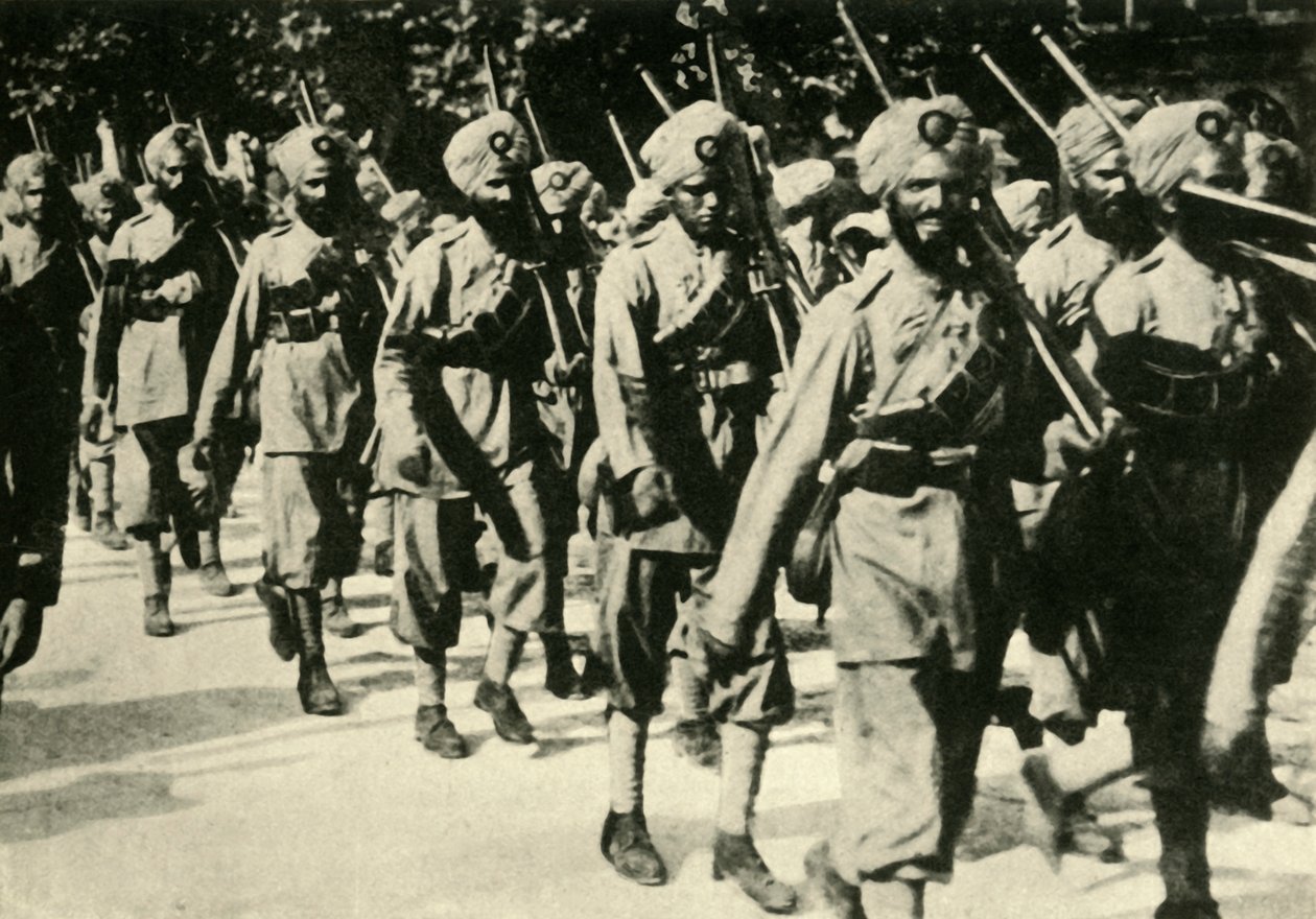 Indian soldiers in France, First World War, 1914 by Unbekannt