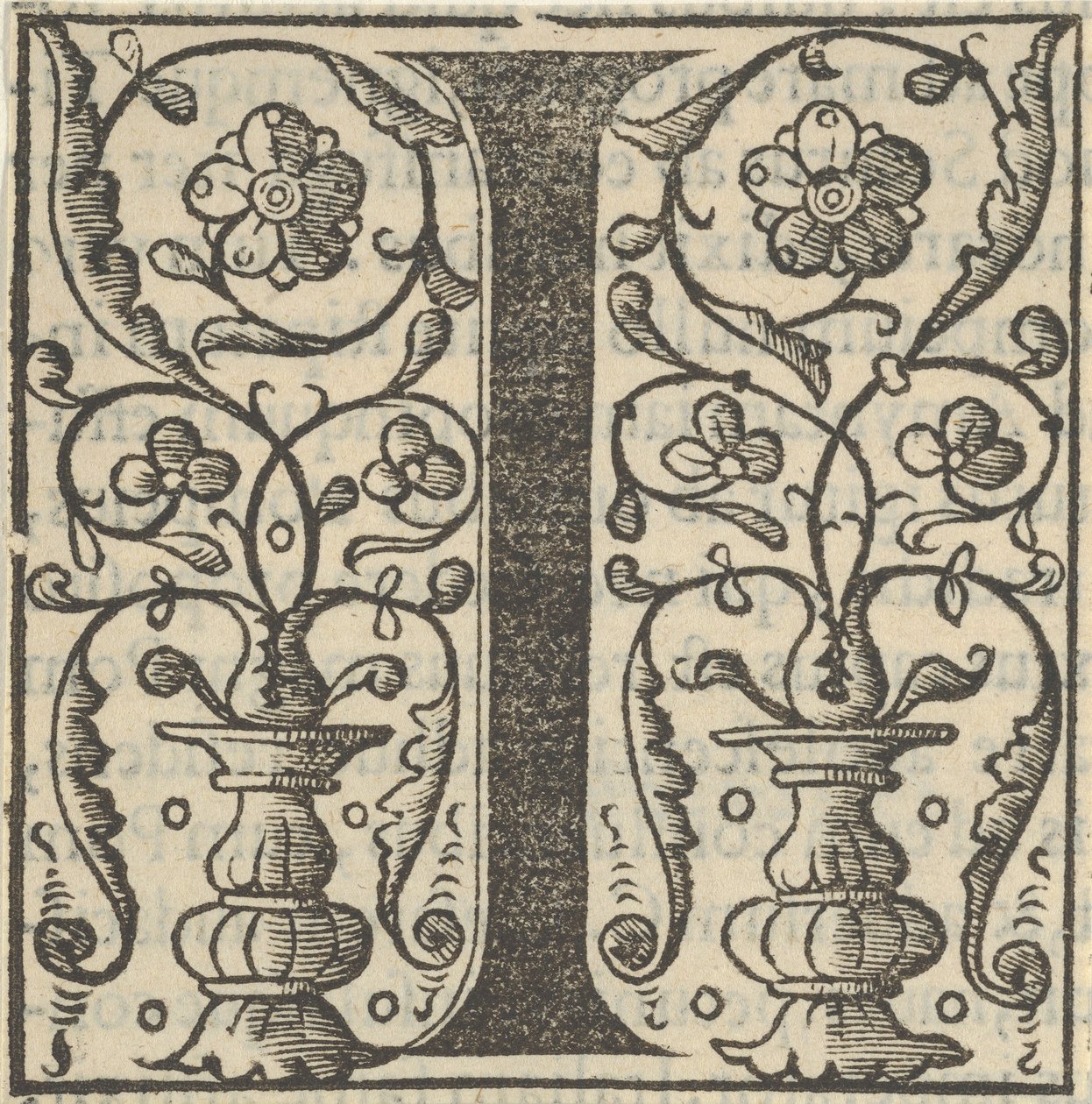 Initial letter I with garlands, mid-16th century by Unbekannt