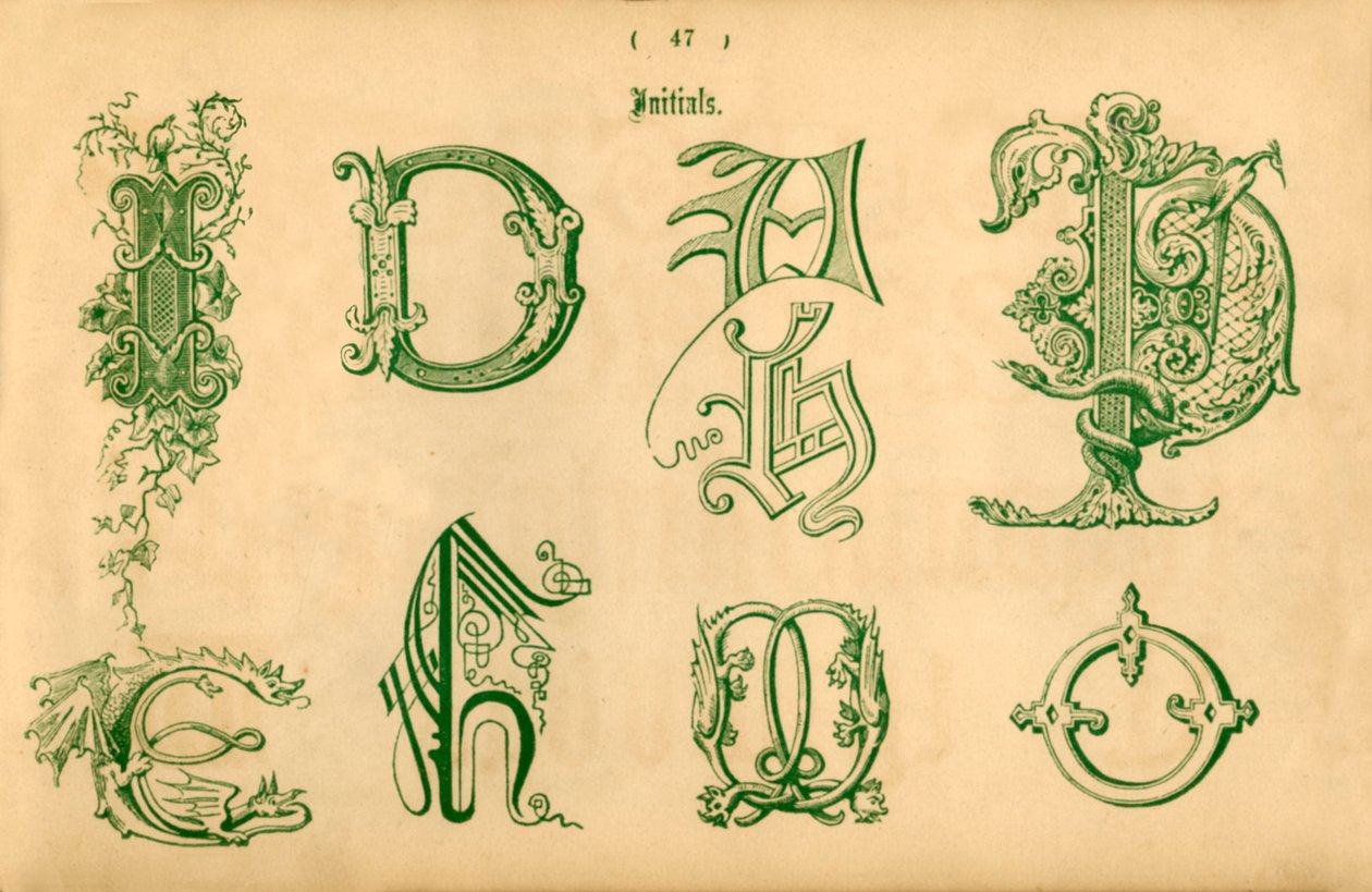 Initials, 1862 by Unbekannt