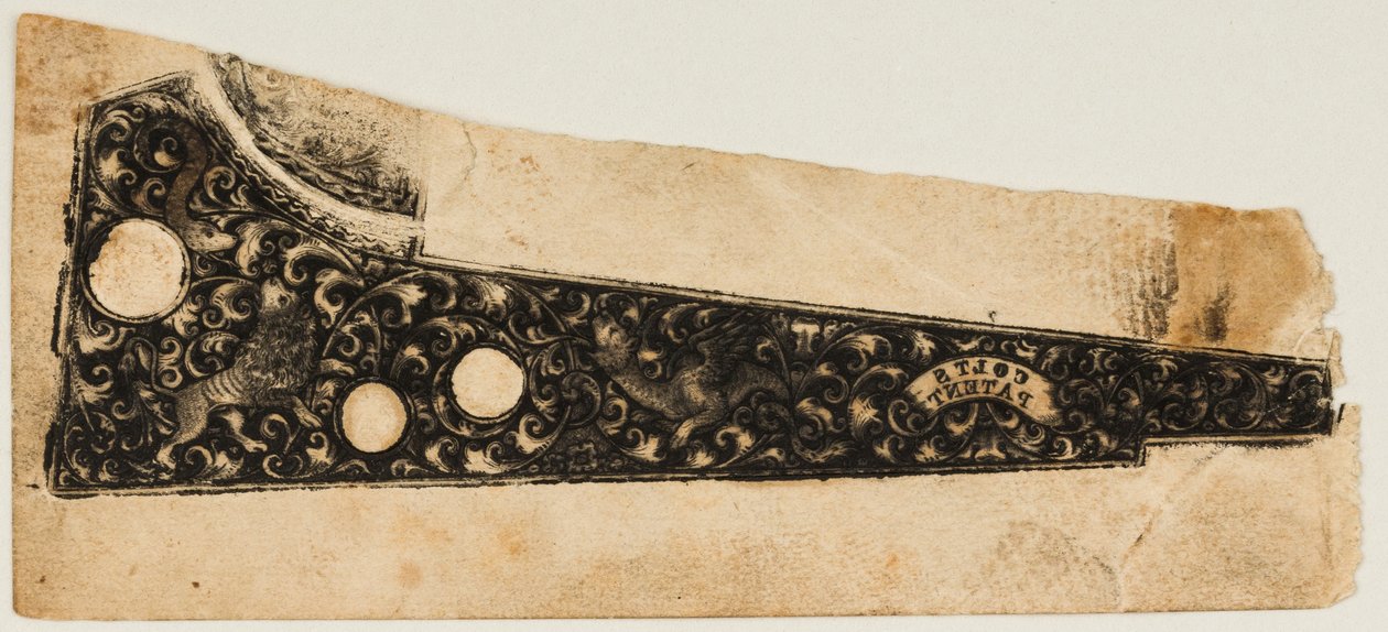 Ink Impression Pull from a Colt Revolver, ca. 1854 by Unbekannt