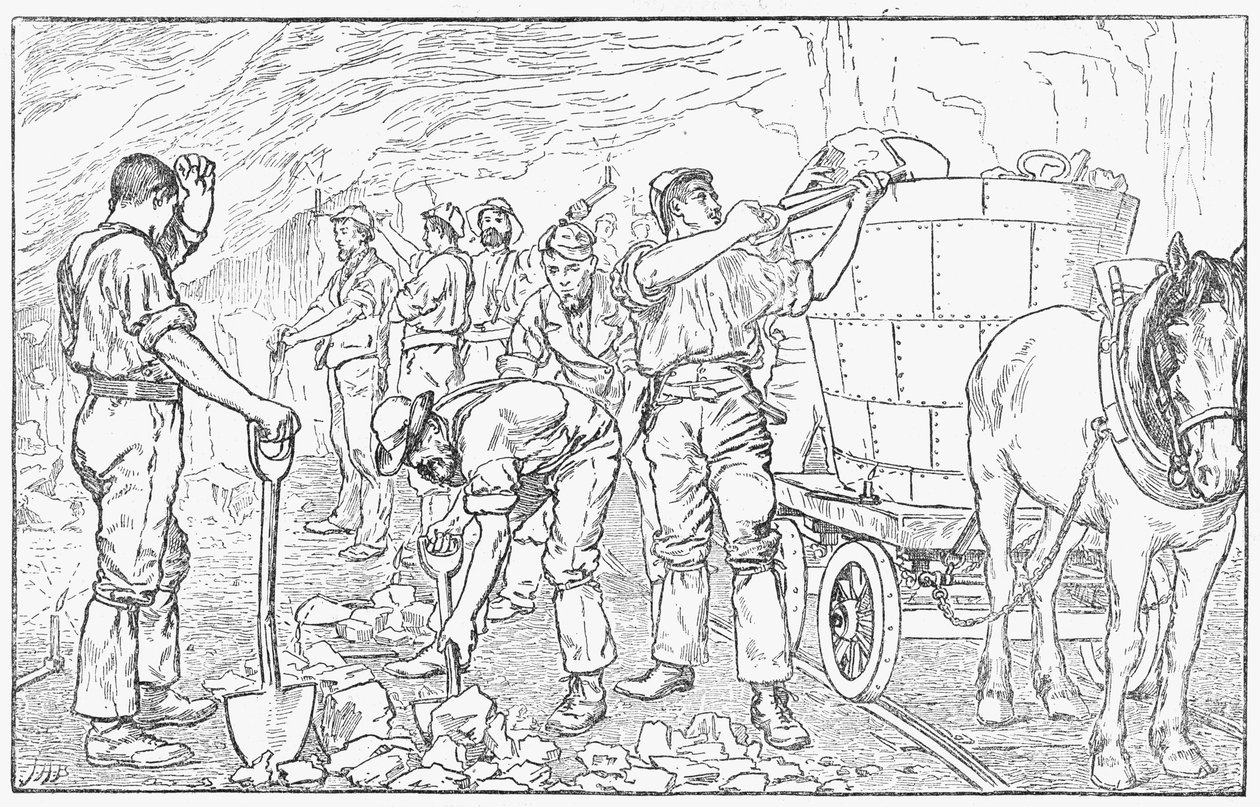 Inside a Cheshire Salt Mine, 1889 by Unbekannt