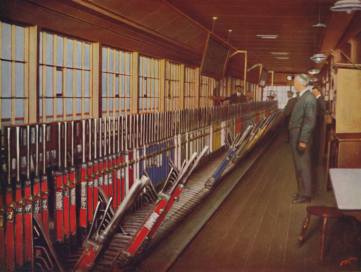 Inside the Locomotive Yard Signal-Box, York by Unbekannt