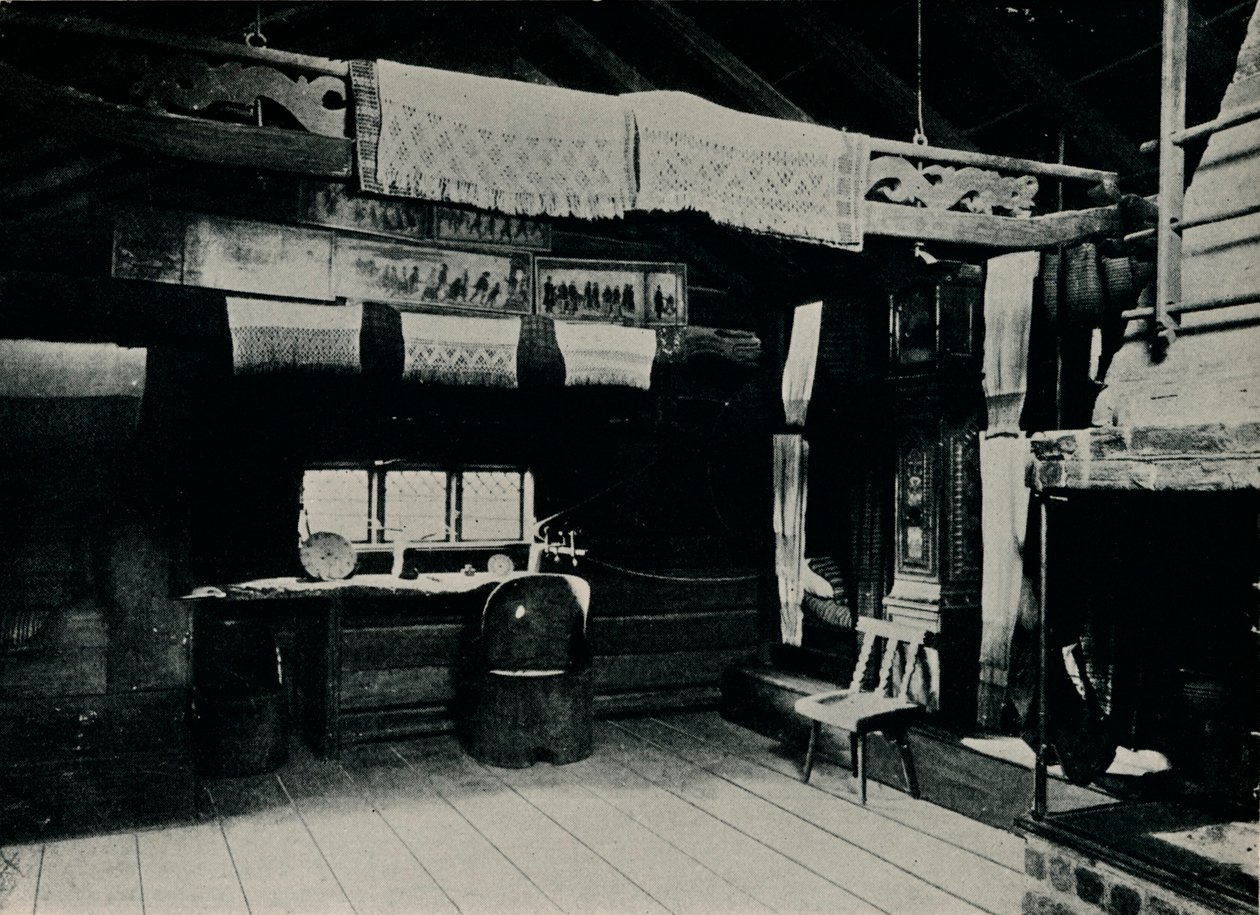 Interior from Mora, Skansen Open Air Museum, Stockholm, 1925 by Unbekannt