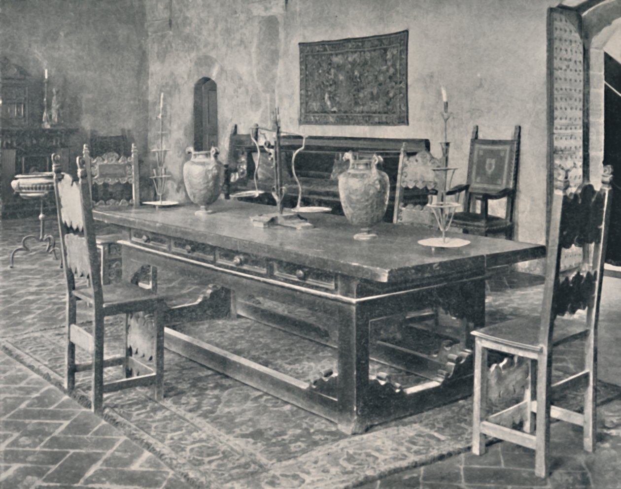 Interior, Palazzo Davanzati - With 15th Century Table from Parma or Modena District by Unbekannt