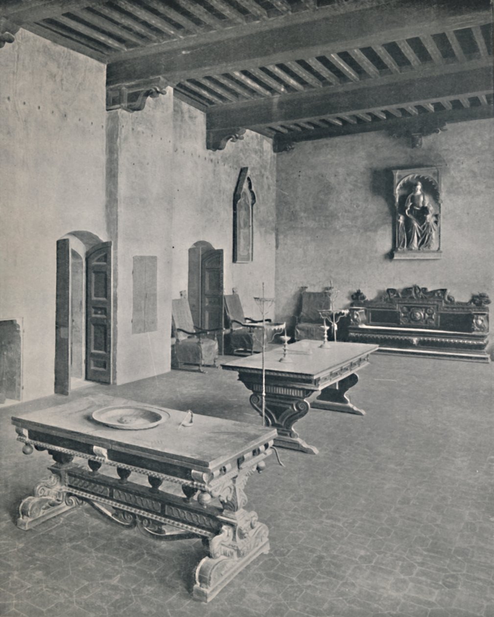 Interior Palazzo Davanzati, Florence. With Two 16th Century Tables, 1928 by Unbekannt