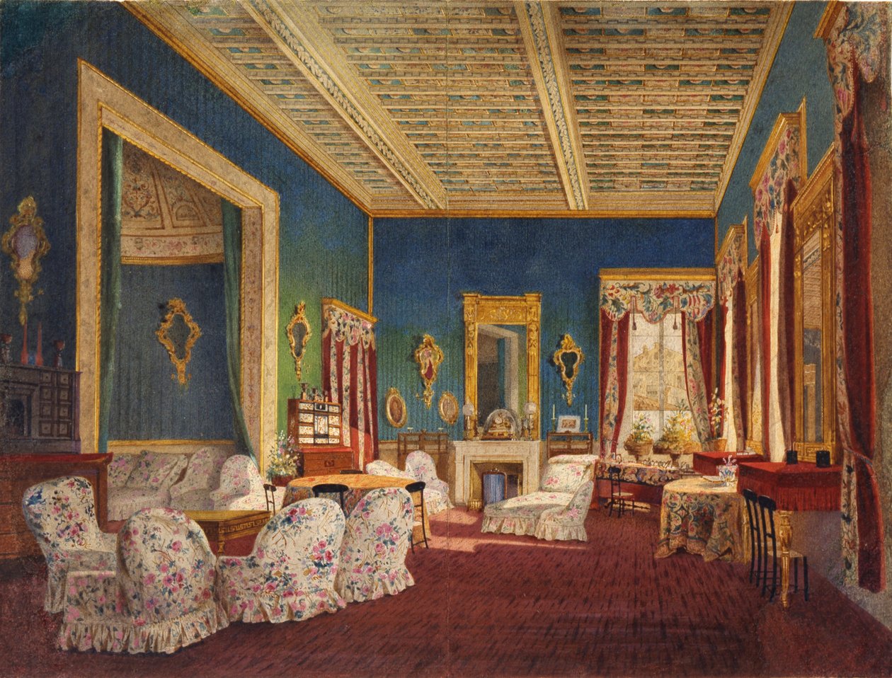 Interior in the Talyzins Manor House Denezhnikovo by Unbekannt