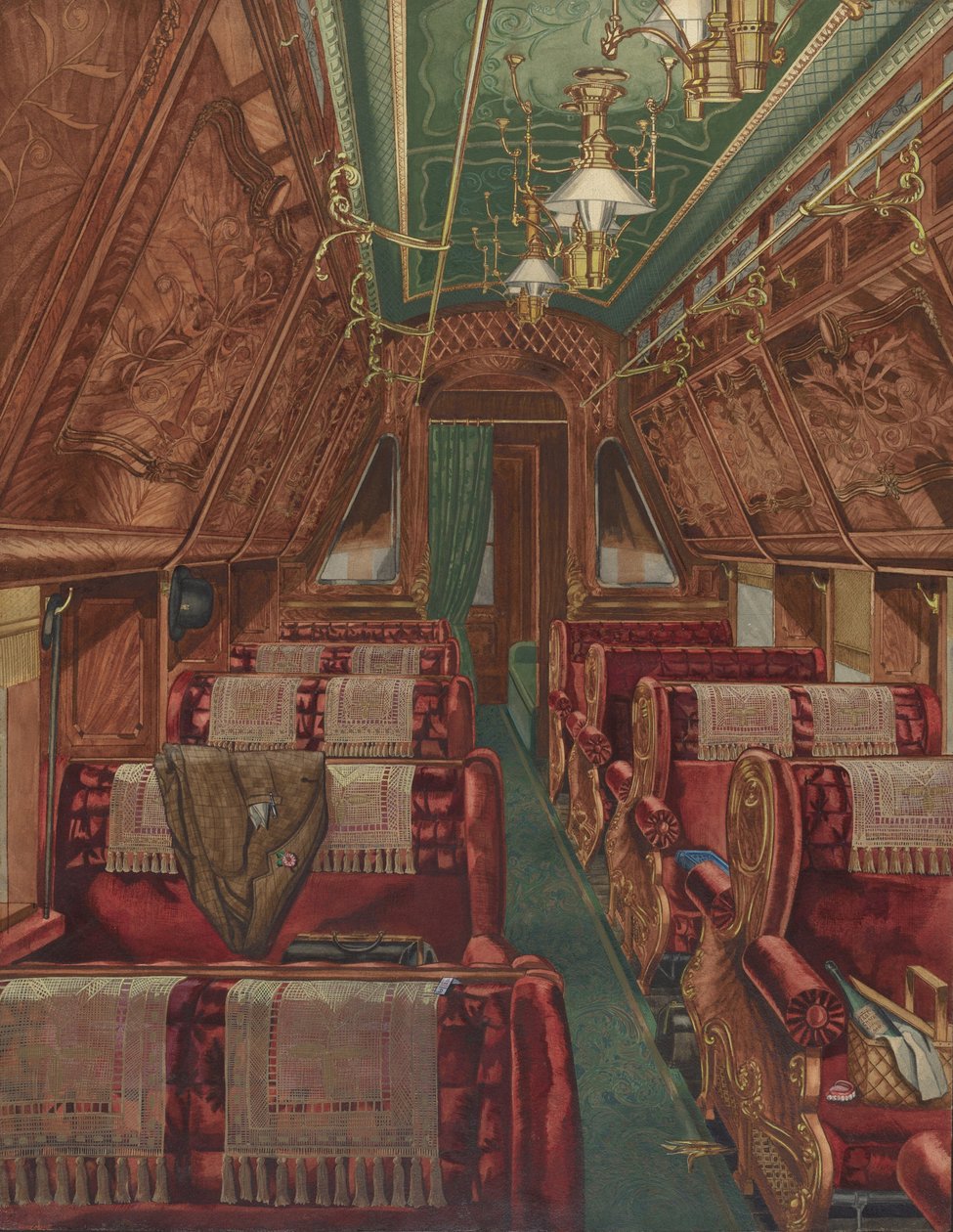 Interior of Pullman Coach by Unbekannt