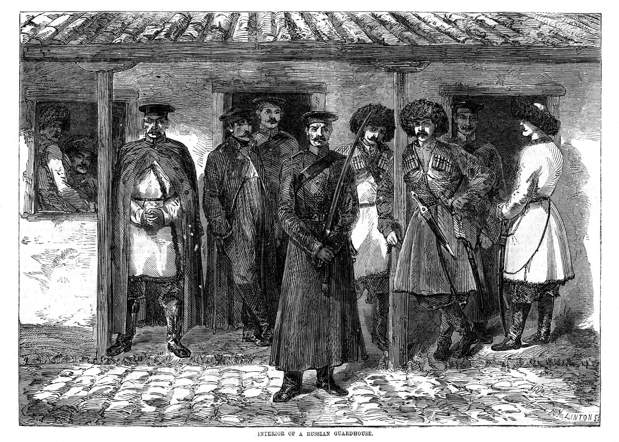 Interior of a Russian Guardhouse, Crimean War by Unbekannt