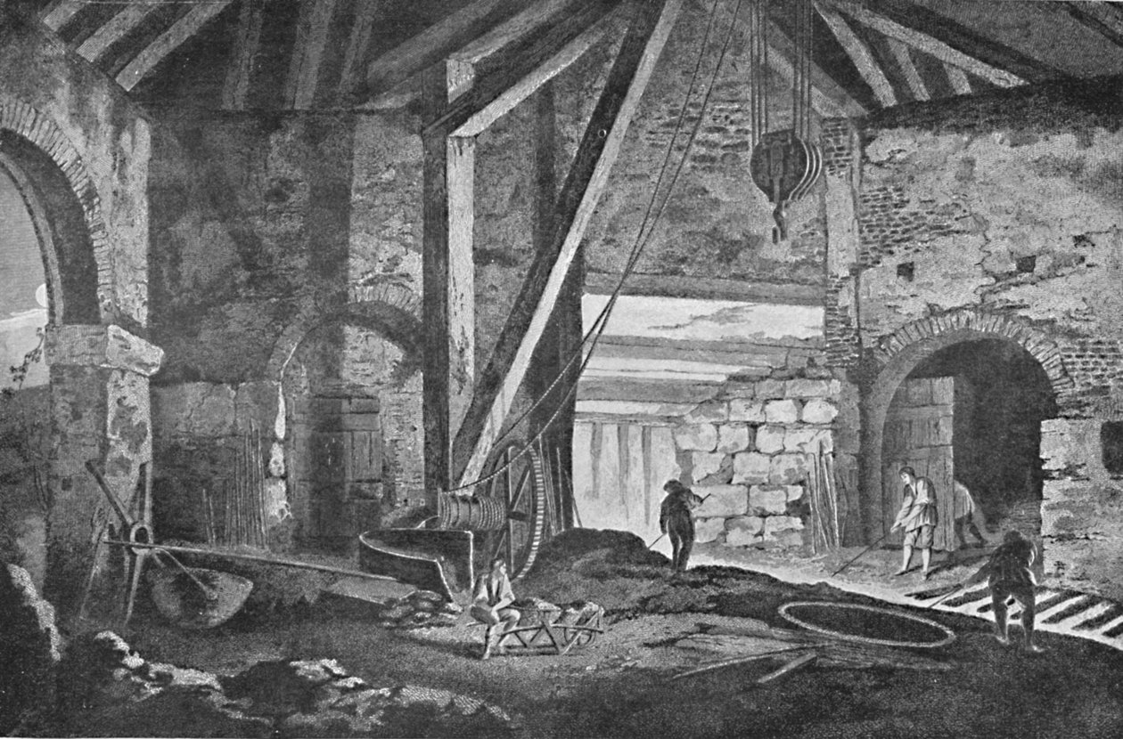 Interior of a Smelting-House at Broseley, Shropshire by Unbekannt