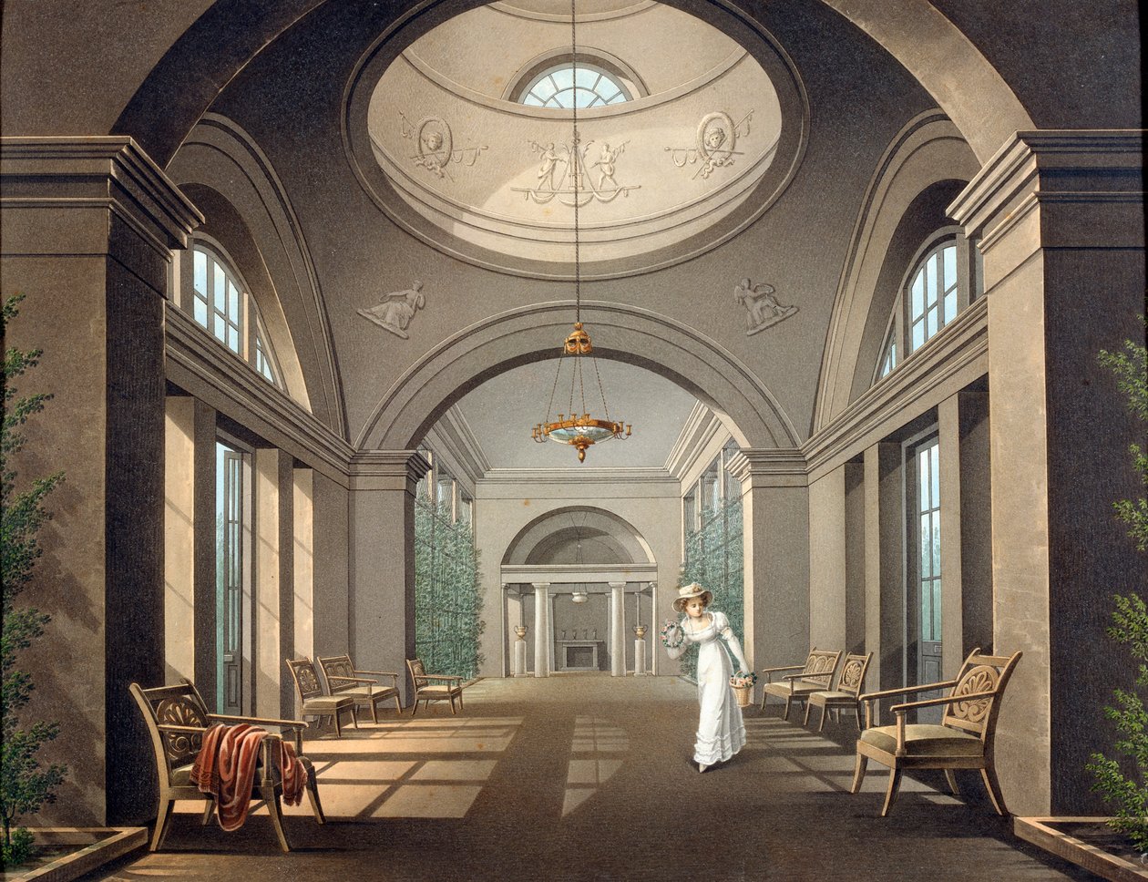 Interior of the Aviary in the Pavlovsk Palace by Unbekannt