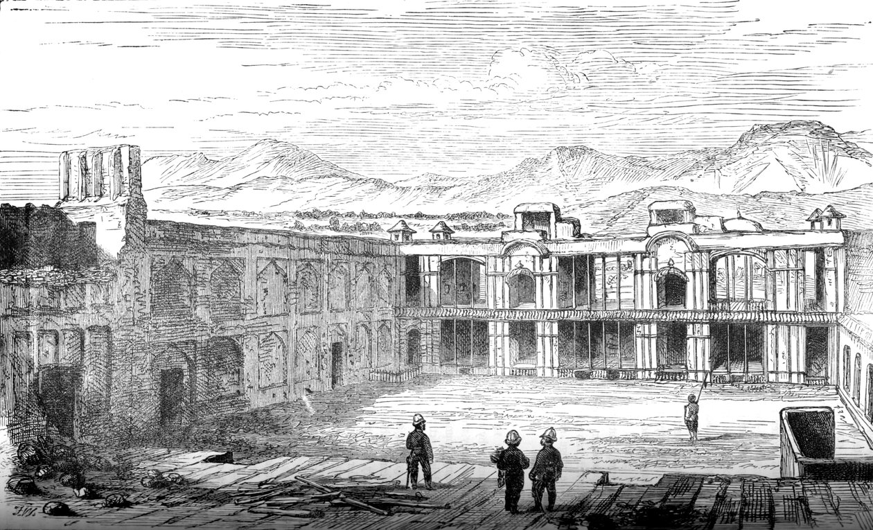 Interior of the British Residency, Cabul, Looking South, 1879, c1880 by Unbekannt