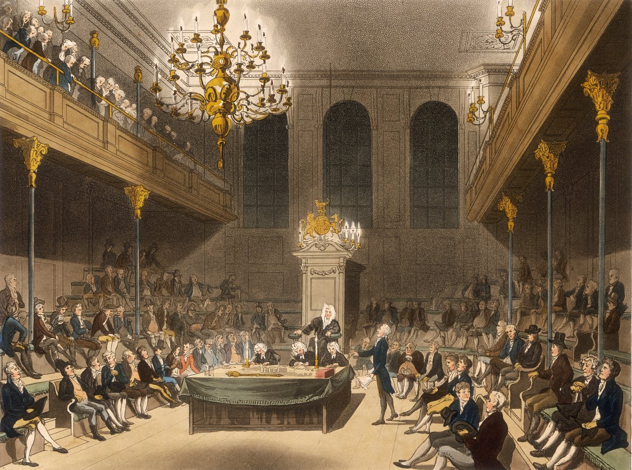 Interior of the House of Commons, Westminster, London by Unbekannt