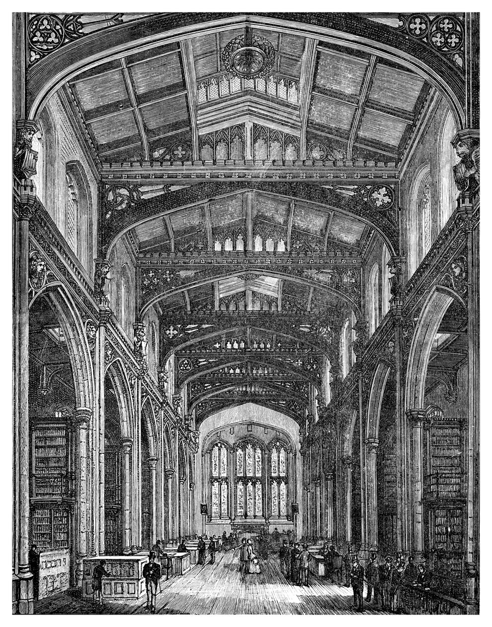 Interior of the Library, Guildhall, City of London by Unbekannt