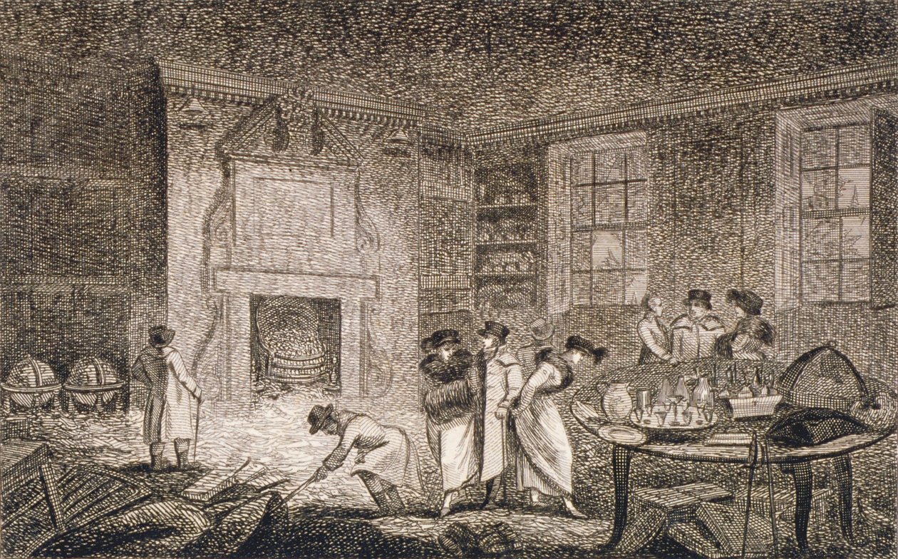 Interior View of the Premises of Nathaniel Bentley, Leadenhall Street, City of London, 1804 by Unbekannt