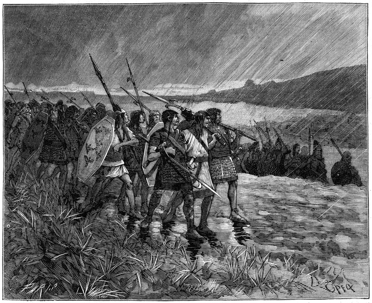 Invasion of the Alans or Visigoths, Gaul, Early 5th Century 1882-1884 by Unbekannt