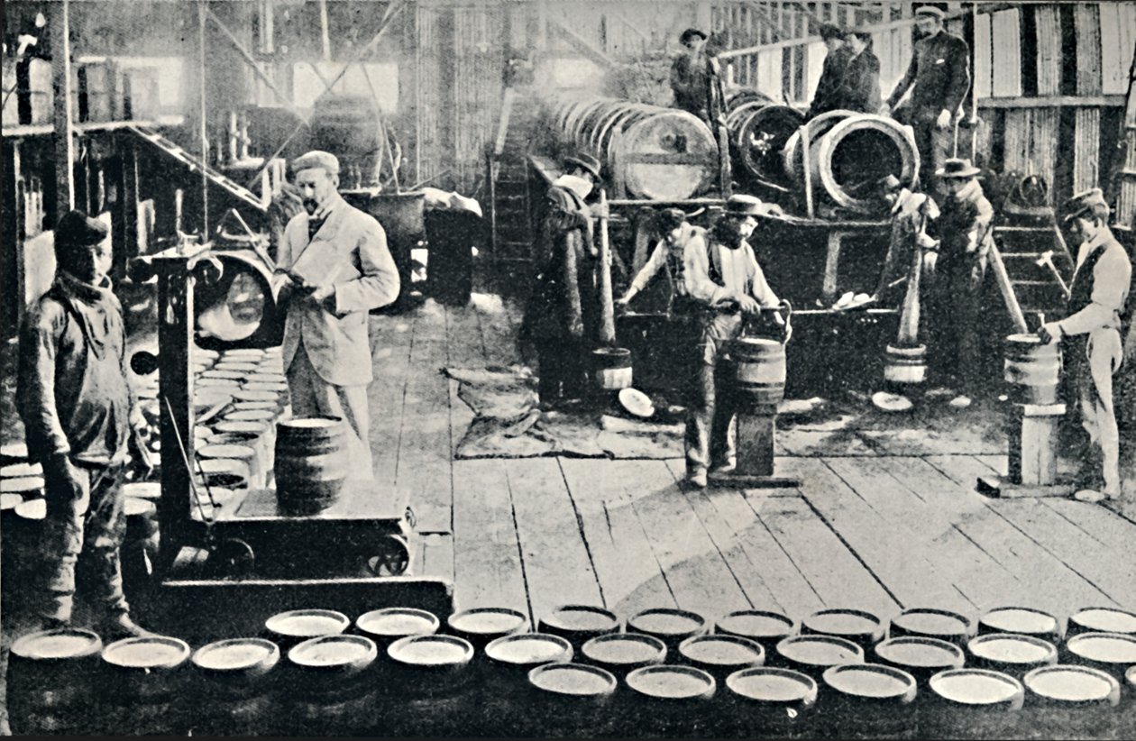 Iodine Being Prepared for Shipment in the Salitreras of Tarapaca, 1911 by Unbekannt
