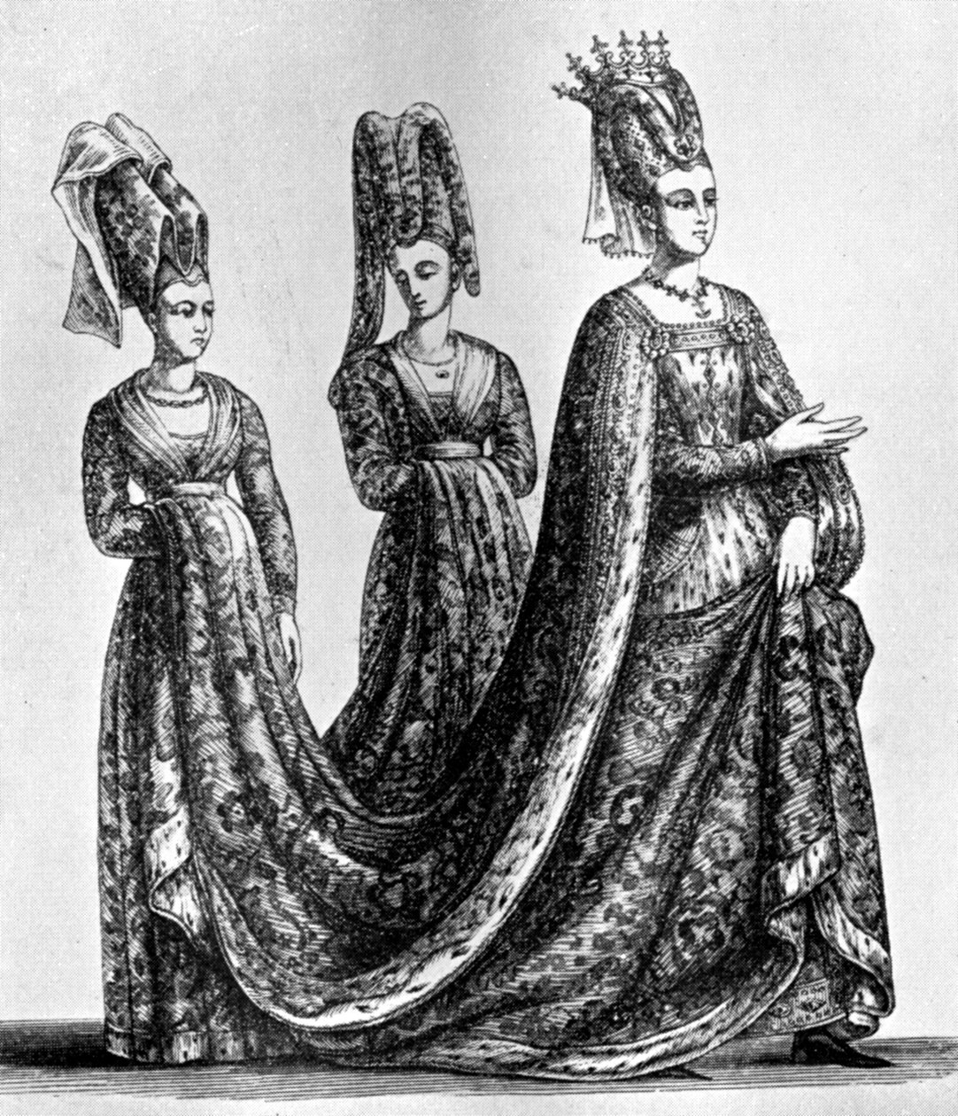 Isabella of Bavaria Wearing a Forked Headdress by Unbekannt