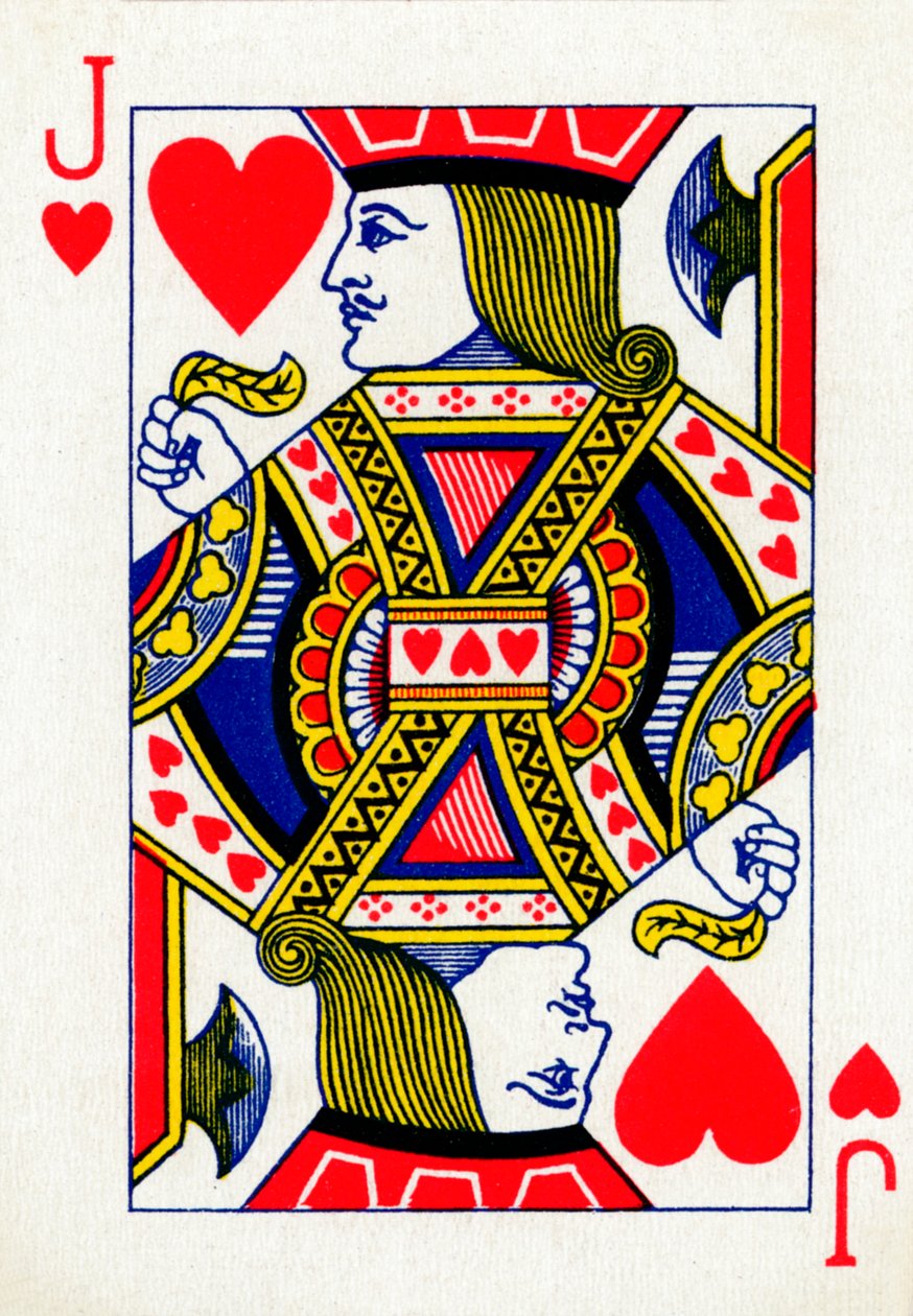 Jack of Hearts from a deck of Goodall & Son Ltd. playing cards, c1940 by Unbekannt