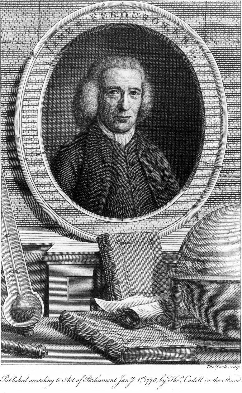 James Ferguson, Scottish astronomer, c 1760s by Unbekannt