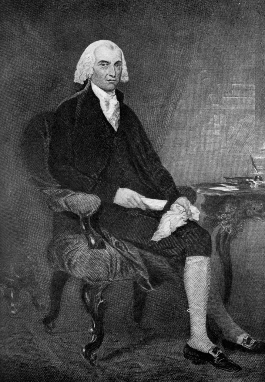 James Madison 1751-1836, fourth President of the United States, 19th century by Unbekannt