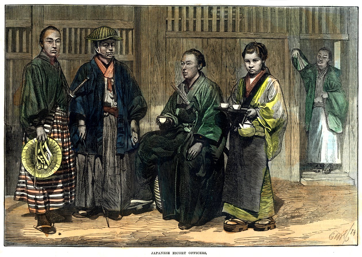 Japanese escort officers by Unbekannt