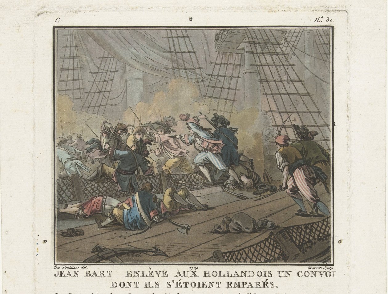 Jean Bart in the Battle of Texel on 29 June 1694 by Unbekannt