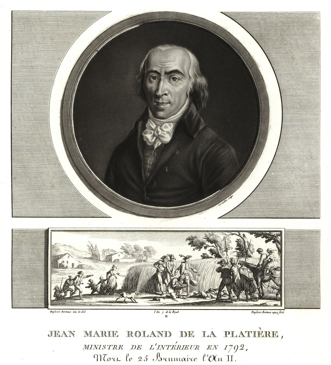 Jean Marie Roland de la Platiere, Minister of the Interior by Unbekannt