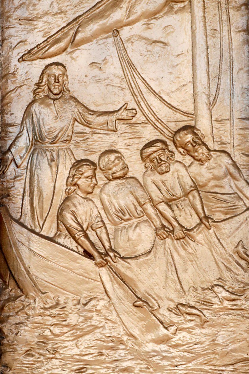 Jesus and His Apostles Fishing, The Miraculous Catch of Fish, Vung Tau, Vietnam, 2018 (photo) by Unbekannt