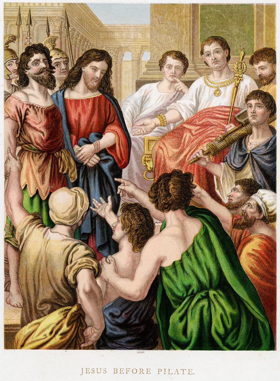 Jesus before Pilate, mid 19th century by Unbekannt