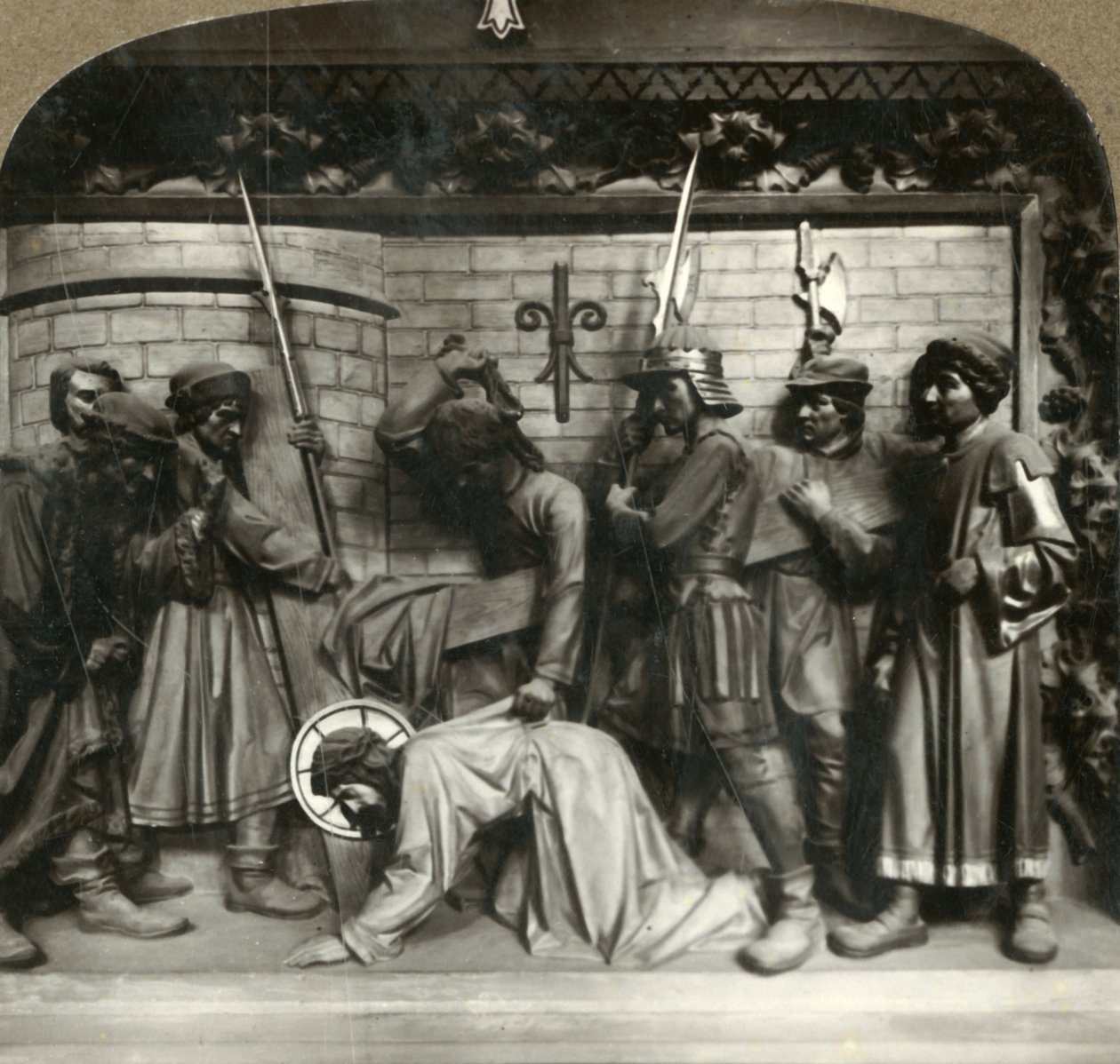 Jesus falls the second time under the weight of the cross