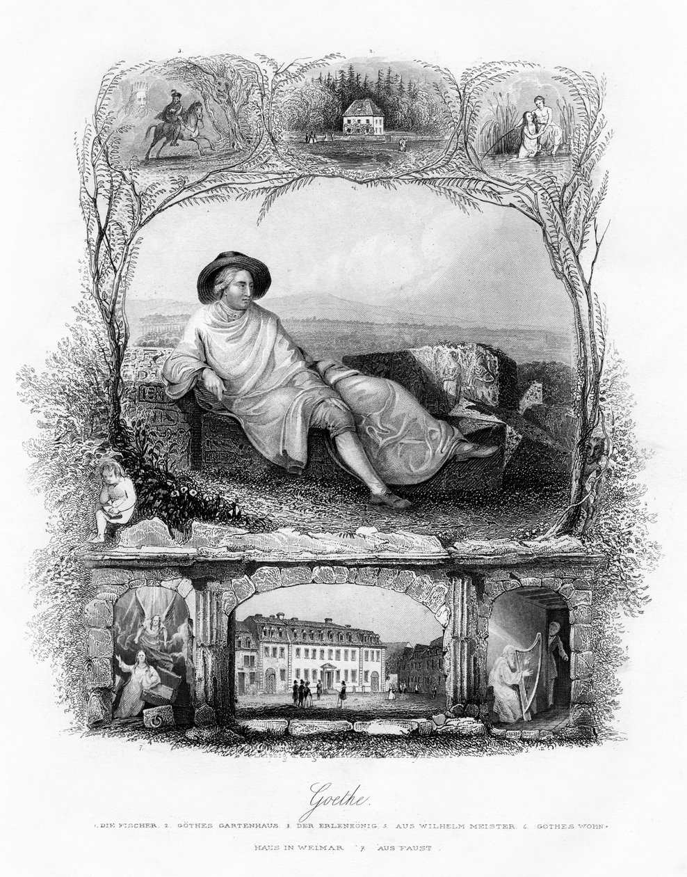 Johann Wolfgang von Goethe, German Poet, Dramatist and Scientist, 19th Century by Unbekannt