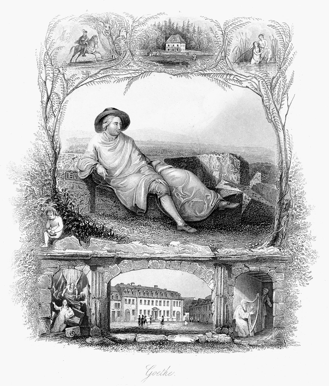 Johann Wolfgang von Goethe, German poet, dramatist and scientist by Unbekannt