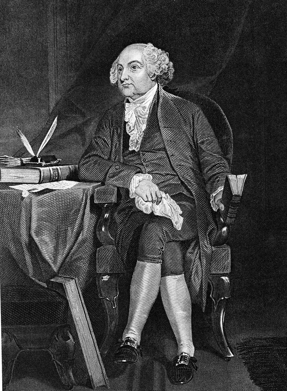 John Adams 1735-1826, second President of the USA 1797-1801 by Unbekannt