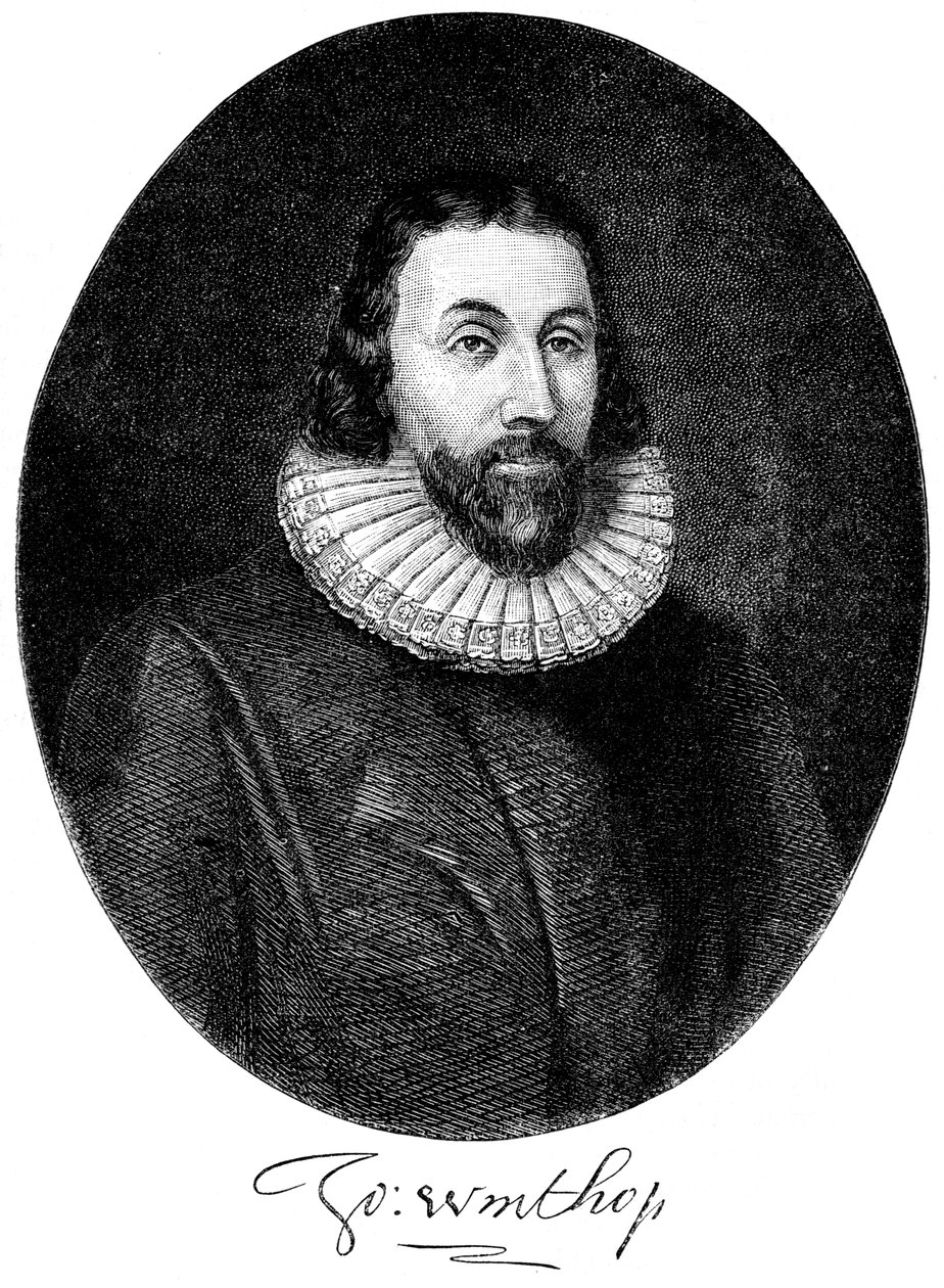 John Winthrop, English Puritan settler in America, 17th century c1880 by Unbekannt