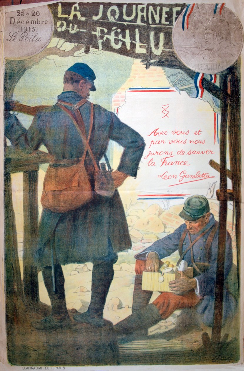 Journée du Poilu 25 et 26 Décembre 1915, French World War I Poster by Unbekannt