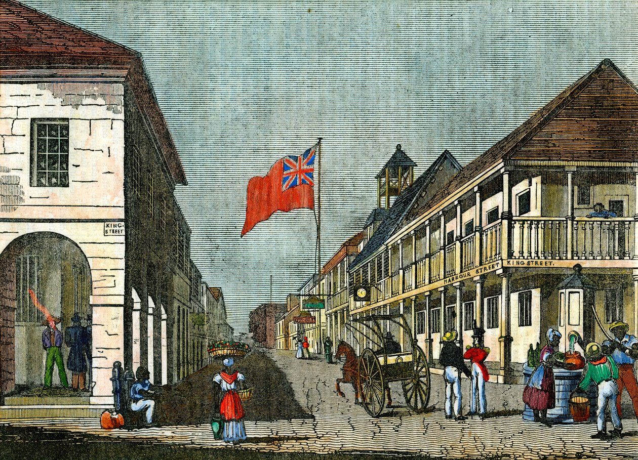 Junction of Harbour Street and King Street, Kingston, Jamaica by Unbekannt