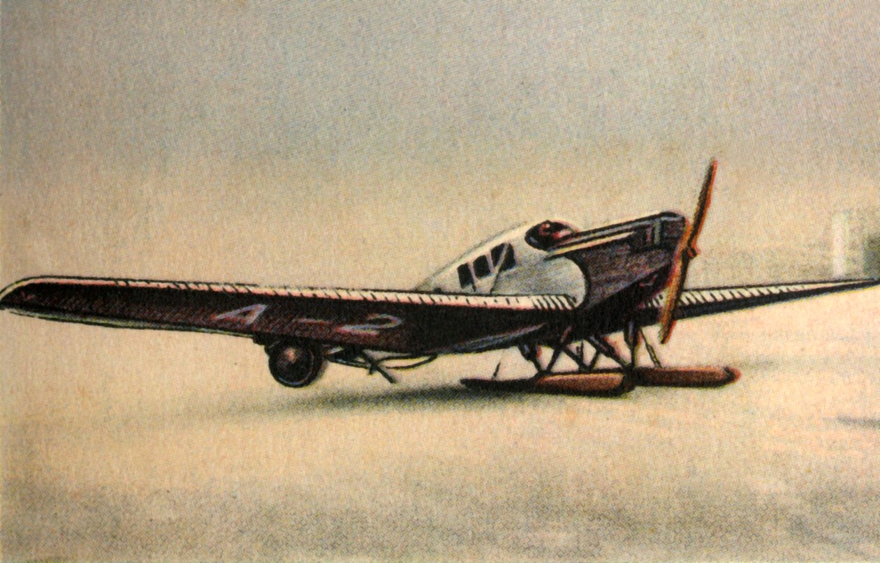 Junkers F13 L Plane with Snow Skids, 1920s, 1932 by Unbekannt
